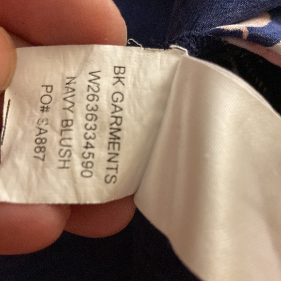 SALE❗️Band of Gypsies Women’s Large Navy Pink White Floral Spaghetti strap Dress - Picture 13 of 17